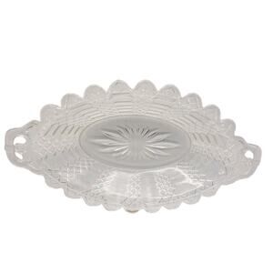 Antique EAPG 1900 Bryce Brothers Serving Dish Jacob Ladder Maltese Cross